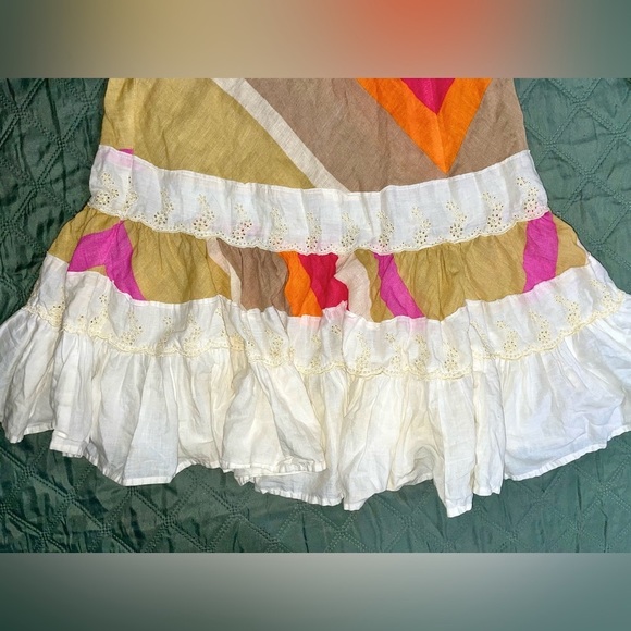 FREE PEOPLE "Taste The Rainbow" Dress - Tropical Punch Combo- Size 6, EUC - Picture 5 of 15